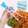 Kids Training Chopsticks Fun Animal-shaped Kids' Chopsticks Easy-to-use Reusable for Children's Training less Than Correct Posture Chopstick Holder. 
