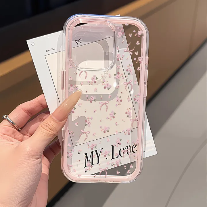Cute%20Pink%20Bow%20Phone%20Case%20For%20iPhone%2013%20Case%20iPhone%2015%2017%2014%2011%2012%2016%20Pro%20Max%20Transparent%202%20IN%201%20Shockproof%20Silicone%20Soft%20Cover%20-%20Image%207