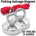Super Strong Fishing Magnet Hooks N52 Heavy Magnet with Countersunk Hole Eyebolt 16-90mm Salvage Searcher Magnets. 