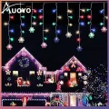 Auoyo Light Strip Christmas Lights Icicle Lighting 4M Curtain String Lights Waterproof Socket Party Garden Eaves Outdoor Decoration For Wedding Party Home Garden Street. 