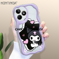 CHOOSE Hontinga for Realme C51 C53 Realme Note 50 Back Cover Cartoon Kuromi Pattern Soft Texture Phone Case Wavy Edge Silicone Cover Affordable. 