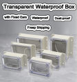 Plastic Pc Clear Transparent Box Fixed Ear Waterproof Enclosure Electronic Circuit Project Box Instrument Wall Junction Housing. 