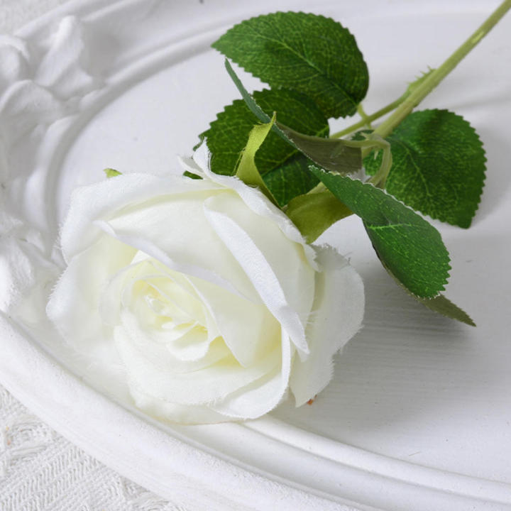 Valentine's Day Artificial rose High-quality Beautiful Single rose  flower Silk rose for Wedding Valentine's Day gift Home decoration Table setting Hall decoration