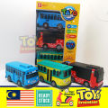 🌈 🚌 Premium 3pcs Bas Taiyo Scale 1:43 🚎 Taiyo The Little Bus 🚌 Pull Back Toy Set 🌈. 