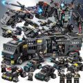 Compatible with LEGO bricks, military transformers, SWAT cars, assembled educational toys for kids birthday gifts. 