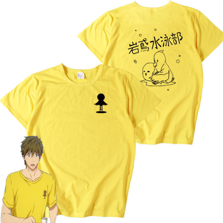 Anime free iwatobi swim club eternal summer Makoto Tachibana Haruka Nanase T-shirt cosplay T shirt men women short sleeve tee