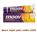 Moov Rapid Relief Pain Relief Cream 100g, Fast Acting Formula for Muscle -Joint Pain | Ayurvedic Anti-Inflammatory Ointment with Natural Ingredients | Relieves Backache, Strain, Sprains & Arthritis | Non-Greasy, Deep Penetrating Cream for Instant Comfort. 
