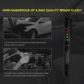 Rojey LED Auto Brake Fl-uid Tester Car Brake Fl-uid Moisture Detection Pen Oil Quality Diagnostic Tool. 
