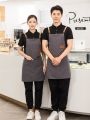 【HOT】 Professional Men Women Work Apron Waterproof Kitchen Cafes Nail Beauty Hair Cutting Salon Uniform Grill Garden Waiter Bib Custom. 