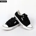 【ALLGOOD】Magic Stick Canvas Shoes Men's Velcro Fastener Student Korean Style Low Ankle Versatile Casual Shoes Couple Sneakers Lazy Shoes Men's Fashion. 