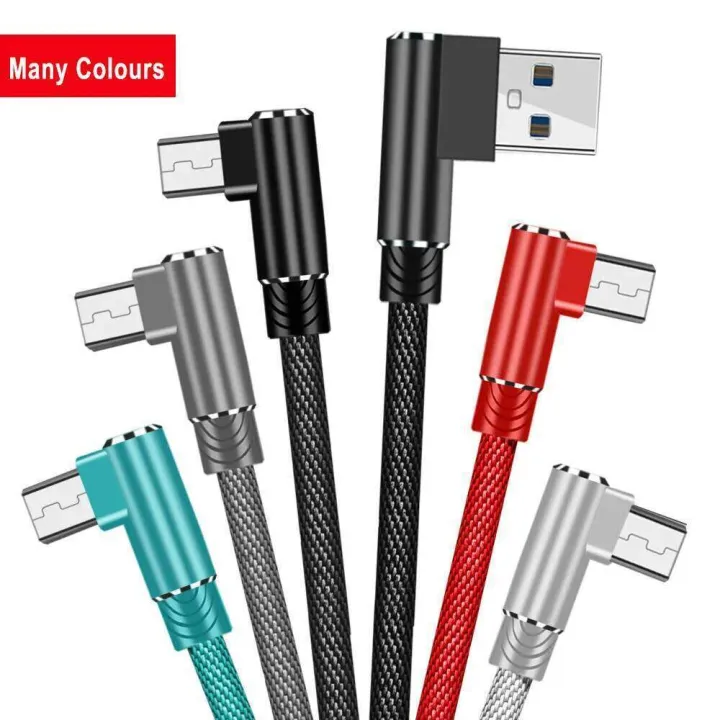 OLAF%201/2/3m%20L%20Shaped%20Connector%20Nylon%20Braided%20Micro%20USB%20Cable%20fast%20Charging%20Cord%20Charger%20Wire%20Line%20-%20Image%205
