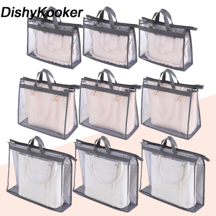 DishyKooker%209pcs%20Organizer%20Bags%20Transparent%20Hanging%20Dust%20Cover%20Bags%20Purse%20Storage%20Organizer%20With%20Zipper%20Handles%20(3%20Sizes:%20S/M/L)%20-%20Image%209