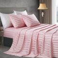 Luxury Bed Sheets - Extra Soft -Egyptian Quality - Extra Deep Pocket (90*100 King Size)  Stripe  with 2 Pillow Case. 