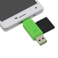 【White 】 10pcs/lot 2 in 1 OTG Card Reader for Mobile Phone USB TF/SD Card Reader for Computer. 