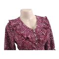 New Stylish Long Sleeves V Neck Rosa Bella Polka Printed Long Frocks for Women. 