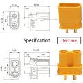 XT30 Male Female Battery Connectors XT30U Male Female Connectors. 