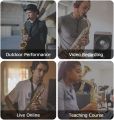 XIAOKOA UHF Wireless Instruments Microphone,Saxophone Microphone,Wireless Receiver and Transmitter,160ft Range,Plug and Play,Great for Trumpets, Clarinet, Cello. 