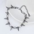 Fashion Design Metal Spikes Studs Rivets Goth Necklace Choker. 