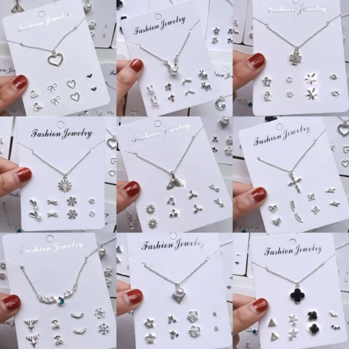 READY STOCK EAR RING SUBANG EARRING DESIGN COLOUR NECKLACE RANTAI LEHER