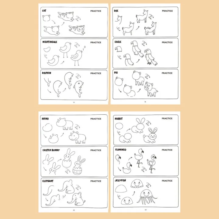 Creative%20How%20to%20Draw%20Animals%20Animals%20Drawing%20Book%20Step-by-Step%20Guide%20Illustrated%20Tutorials%20Step-by-Step%20Drawing%20Book%20Early%20Educational%20Painting%20Guide%20Figure%20Templates%20Painting%20Book%20Classroom%20-%20Image%206