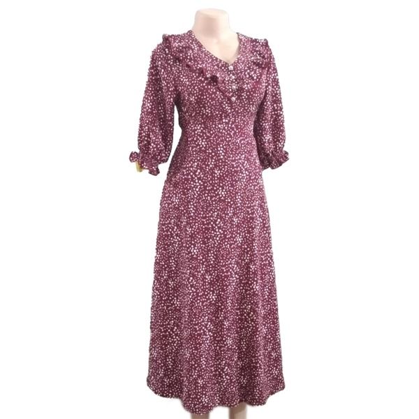 New%20Stylish%20Long%20Sleeves%20V%20Neck%20Rosa%20Bella%20Polka%20Printed%20Long%20Frocks%20for%20Women%20-%20Image%206