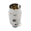 1PC Car Van Caravan Towing Connectors Adapter 12V 7 Pole Metal Trailer Plug Towbar Towing Lights Socket Aluminum Alloy Plug HENGLI. 
