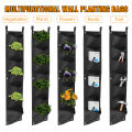 Flower Pots Black With 7 Pockets Plant Bag Layout Waterproof Wall Mount Hanging Flowerpot Bag Indoor Outdoor Use Garden Decor Vertical Hanging Garden Planter Life. 
