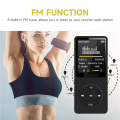 MP3 Player USB Charging Record Digital Display Screen ABS Media Portable Running Walking Music Play White. 