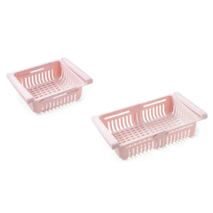 High Standard Stretchable Fridge Storage Rack, Organizer Drawer, Storage Basket