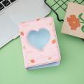 3 Inch 40 Bags Cartoon Heart Hollow Out Photo Album Polaroid Storage Box Card Collection Book Pvc Photo Card Holder. 