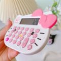 8 Digits Sanrio Hello Kitty Mini Calculator Anime Portable Calculator Office Accounting Tool School Students Stationery Gifts. 