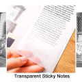 【HOT】 Transparent Clear Sticky Notes Small Big Large Post Memo Pads Post Notepads School Office Stationery Book Annotation Index Tabs. 