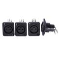 20 Pcs Black XLR Connector: 10 Pcs Male Plug Straight Terminal Panel Mounted Connector & 10 Pcs 3 Pin Female Jack Panel Mount Chassis PCB Socket Connector. 