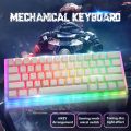 Gamakay K61 61 Keys Mechanical Gaming Keyboard Tyce-C Wired RGB Backlit keyboard Gateron Switch Crystalline Base Hot Swappable. 