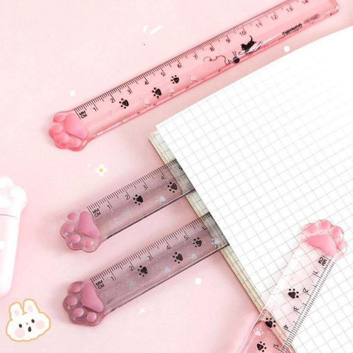 1Pcs%20Kawaii%20Cat%20Paw%20Straight%20Ruler%20Cute%20Transparent%20Rulers%20Student%20Stationery%20Measuring%20Drawing%20Tools%20Office%20School%20Supplies%20-%20Image%204