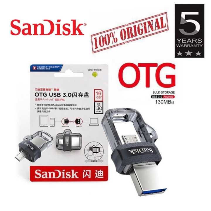 Sandisk%20Ultra%20Dual%20Drive%20USB%203.0%20Micro%20USB%20m3%20OTG%2016GB%2032GB%2064GB%20128GB%20USB%20Pen%20Flash%20Drive%20-%20Image%202