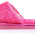 Nerhorer- Home Slippers Round Toe Winter Slip-on Flat Faux Fur Slippers. 