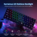 VicTsing 60% 61 Key Mechanical Keyboard USB Wired LED Backlit Axis Gaming Mechanical Keyboard for Windows Mac PC Gamers and FPS. 