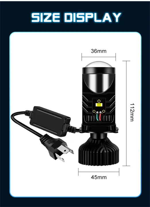 1%20Pce%20Y6D%20H4%20LED%20Projector%20Headlight%20Projector%20Lens%20with%20Fan%20Cooling%2045W%20Motor%20Bike%20Automobile%20Hi%20Lo%20Beam%20Bulb%2012V%206000K%20-%20Image%202