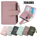 Card holder Ladies purse Compact PU leather Coin pocket Small wallet Folding design Short size Money holder for Daily use Travel accessory Shopping companion Gift for women. 