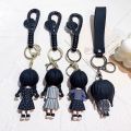 【HOT】 Horror Wednesday Addams Silicone Keychain Toy Thing Hand Home Decor Keychain Doll Schoolbag Pendant Halloween Toy Costume Props. 