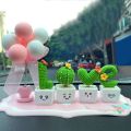 1/5/10Pcs Mini Cactus Flower Miniature Figurines Pot Succulent Plants Fairy Garden Kiniature Ornament DIY Home Decor. 