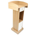 Podium Elevated Base Reception Desk with Drawer for Wedding Speeches. 