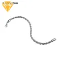 Men Stainless Steel Bracelet Stylish Unisex Twisted Chain Bracelet Hip Hop Stainless Steel Jewelry for Rock Stars Singers Partygoers Anti-rust Polished Finish Perfect for Clubbing Events Simple. 
