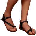Women's Buckle Sandals Black. 