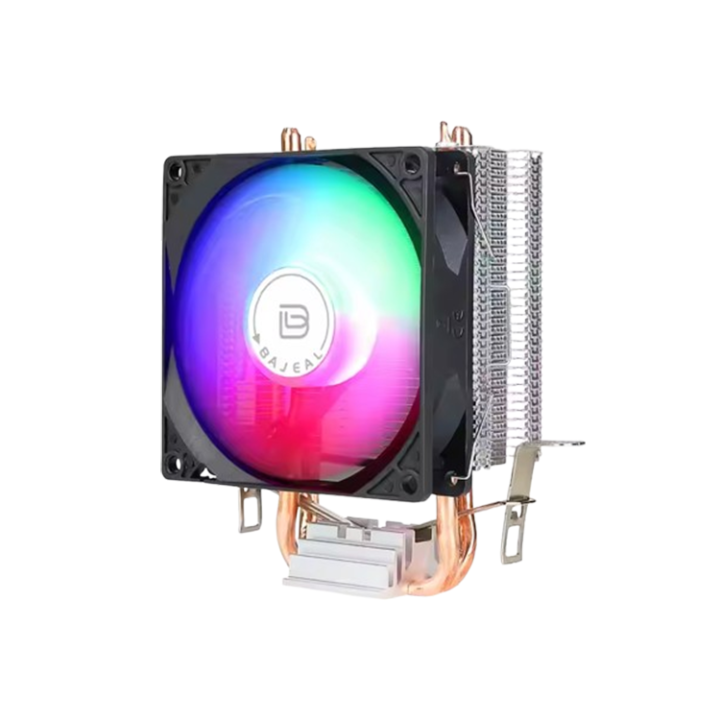 CPU Cooling Fan RBG , 2 Tube PC CPU Cooler 3 Pin Single Fan CPU Cooler Mute CPU Air Cooling Fan For LGA 775, For AM2 AM2+ AM3, For LGA 1155 1156 1366