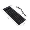Flexible Keyboard Mini Foldable Wired Usb Computer Keyboards Portable Waterproof Silicone Soft Slim Folding Gaming Keypad For Laptop. 