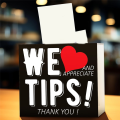 Tip Collection Box 6 X 4 X 5 Inch Acrylic Tip Jar for Bartender Bars Donation Suggestion Box Money Storage Container. 