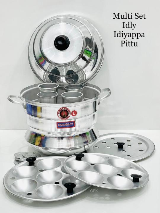 Aluminum Idly Idiyeppa Pittu Set / Multi Cookware Set