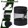 Durable Black Golf Ball Pouch Bag Hanging Plastic Clip Drawstring Storage Golf Balls Storage Bag Net Fabric Golf Pouch Mesh Ball Bag Golf Accessories. 